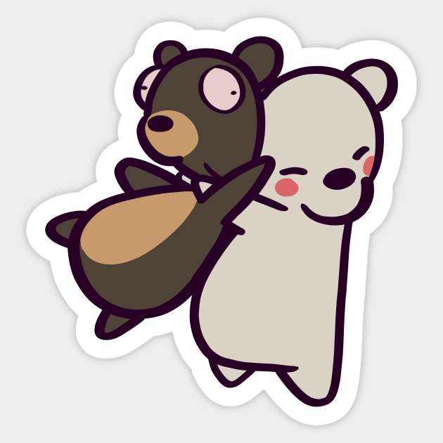 Polar Bear Hug Sticker by ThumboArtBumbo